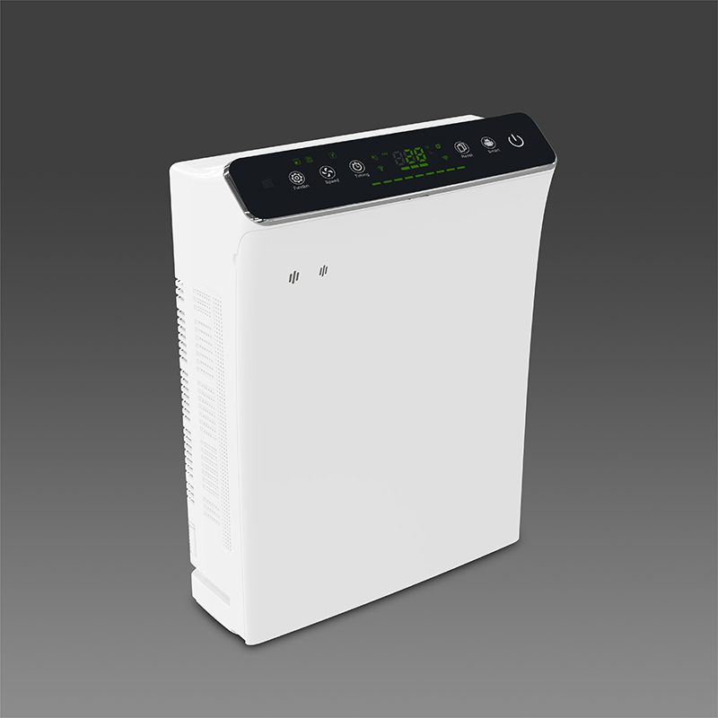 Tragbarer Filter-Ionisator mit WiFi-Sensor für Zuhause, HEPA-Luftreiniger